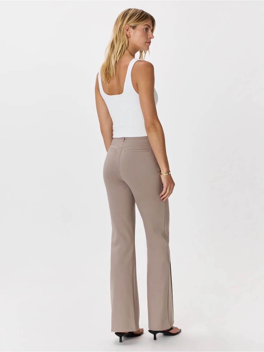 Quince Ultra-Stretch Ponte Flare Leg Pants - Picture 2 of 5
